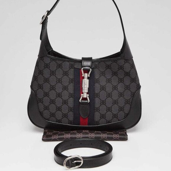 Balenciaga x Gucci Black/Grey Canvas/Leather The Hacker Project 1961 Small Ja... - Picture 11 of 11